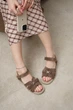 Женские босоножки PARADIZE SHOES из натуральной замши темно-бежевого цвета с застежкой липучка со стелькой Memory Foam 38 размер (стелька 24,5 см) - изображение 3