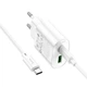Мережний зарядний пристрій Hoco C109A, 1Type-C, 1USB, PD, QC, 20W, кабель Type-C to Type-C, Білий - зображення 3