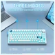 Беспроводная игровая клавиатура Onikuma MT706 Tri Mode механическая RGB, 2.4G/BT/Type-C (ENG) Белый - изображение 3