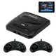 Набір Консоль Sega Mega Drive 2 MK-1631 Genesis USA Black Б/У + Збірник Ігор RMC 11in 1 Без Повторів Англійська Версія + Геймпад Дротовий MD2 SJ-6000 2шт - зображення 1