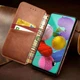 Кожаный чехол-книжка GETMAN Cubic (PU) для Samsung Galaxy A31 Коричневый - изображение 3