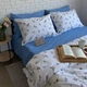 Комплект постільної білизни Ell Home (турецький ранфорс) Лісові ягоди/блакить сімейний 4 нав 50/70 на резинці 180/200/35 - зображення 6