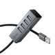 USB Хаб HOCO HB1A 4-in-1 converter (USB to 4xUSB 2.0, 1m). Gray - зображення 6