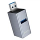 USB-хаб переходник HOCO HB54 3-in-1 converter (USB to USB 3.0 + 2xUSB 2.0, 5Gbps). Grey - зображення 3