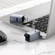 USB-хаб переходник HOCO HB54 3-in-1 converter (USB to USB 3.0 + 2xUSB 2.0, 5Gbps). Grey - зображення 8