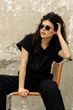 Жіночий лляний комбінезон вільного крою літній Seventeen S-M Чорний (2000000180366) - изображение 6