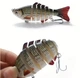 Набір воблерів ANFS Swimbait Karas складані шумові 7-секційні 10 см 15.7 г (5 шт. у пластиковому боксі) - зображення 10