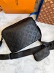 Сумка мужская мессенджер Louis Vuitton Duo черная (038) - изображение 4