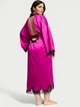 Халат Атласний Victoria's Secret Satin & Rose Lace Open-Back Long Robe XS/S Рожевий (29978109D) - зображення 2