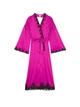 Халат Атласний Victoria's Secret Satin & Rose Lace Open-Back Long Robe XS/S Рожевий (29978109D) - зображення 3