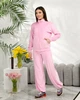 Костюм женский велюровый розового цвета 37686 46/48 - изображение 1