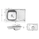 Кухонная мойка Brinex Micro Decor 7848 0,8мм (BRIN7848MDEC08) - изображение 6