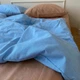 Постельное белье с резинкой Голубой+яркая карамель, ранфорс Евро размер, наволочки 50/70 - изображение 5