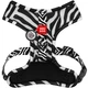 Шлея для собак дышащая WAUDOG Mesh с QR паспортом, рисунок "Зебра", S (233-0055) - изображение 1