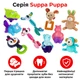 Игрушка для собак GiGwi Suppa Puppa Заяц с пищалкой, текстиль / резина, 15 см (75027) - изображение 6
