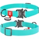 Ошейник для собак WAUDOG Waterproof с QR паспортом, водостойкий, металлическая пряжка-фастекс с площадкой для гравировки 34-49 см 25 мм Ментоловый (Светится в темноте!) (2785) - изображение 1