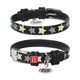 Ошейник WAUDOG Glamour с узором Звездочка Светящийся 19-25 см 12 мм Черный (35831) - изображение 1