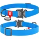 Ошейник для собак WAUDOG Waterproof с QR паспортом, водостойкий, металлическая пряжка-фастекс с площадкой для гравировки 38-58 см 25 мм Голубой (27842) - изображение 1