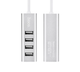 USB-хаб HOCO HB1 4USB Line machine Silver (6957531038146) - изображение 3