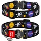 Нейлоновый ошейник для собак крупных пород WAUDOG Nylon с QR паспортом, с рисунком "NASA", металлическая пряжка-фастекс с площадкой для гравировки, 46-70 см 35 мм (4535-0047) - изображение 1