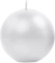 Zestaw świec Party Deco Kula metalizowana 8 cm 6 szt. Perła (ZES5902230731875) - obraz 1