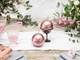 Zestaw świec PartyDeco Kula metalizowana 8 cm 6 szt. Różowe złoto (ZES5900779107526) - obraz 3