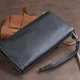 Кошелек-клатч из кожи с карманом для мобильного ST Leather 19310 Черный - изображение 7
