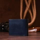 Портмоне комби двух цветов унисекс на магните GRANDE PELLE 11210 Синее - изображение 8