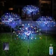 Набор 4 шт солнечных LED ламп дерево RGB фейерверк IP44 / садовые светильники с пультом / декоративная подсветка сада террасы - изображение 10