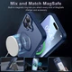 Чохол Wave Premium Matte Insane Guard case with MagSafe (TPU+PC) для Apple iPhone 17 6.1" Midnight Blue - зображення 7