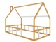 Детская кроватка домик Монтессори на полу от Busy Wood Модель 1 с ограждением 200x90 см натуральное дерево - изображение 6