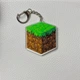 Акриловый Брелок Minecraft (Майнкрафт) — Блок травы - изображение 2