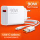 Зарядний пристрій Xiaomi 90W HyperCharge Combo (Type-A) білий + кабель USB-C - изображение 1