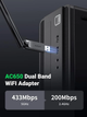 WI-FI-адаптер UGREEN CM496 AC650 High-Gain Dual Band Wireless USB Adapter(UGR-90339) - изображение 3