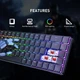 Бездротова механічна клавіатура Onikuma G-19 з RGB підсвіткою та Bluetooth для ПК та ноутбуку Чорний - зображення 2