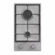 Газова варильна поверхня Domino Perfelli PERLA M32C INOX, нержавіюча сталь, робоча поверхня на кухню на 2 конфорки - зображення 1
