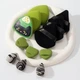 Спонж для макіяжу 12 шт Onigiri Cat, набір спонжів для макіяжу різних форм, матча - зображення 3