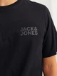 Футболка хлопковая длинная мужская Jack & Jones 12151955 2XL Black (5715602802345) - изображение 5