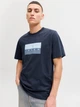 Футболка хлопковая длинная мужская Jack & Jones 12289863 XL Outer Space (5715866830962) - изображение 4