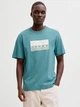 Футболка хлопковая длинная мужская Jack & Jones 12289863 2XL North Atlantic (5715866831112) - изображение 1