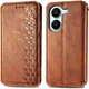 Чохол Deexe Rhombus Wallet для Xiaomi Poco X8 Pro - Brown - зображення 1