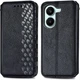 Чохол Deexe Rhombus Wallet для Xiaomi Poco X8 Pro - Black - зображення 1
