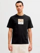 Футболка хлопковая длинная мужская Jack & Jones 12290856 S Black (5715867123209) - изображение 1