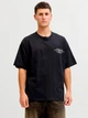 Футболка хлопковая длинная мужская Jack & Jones 12292982 XL Black (5715866860402) - изображение 1