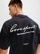 Футболка хлопковая длинная мужская Jack & Jones 12292982 XL Black (5715866860402) - изображение 4