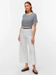 Футболка хлопковая женская Vero Moda 10336075 L Snow White/Moni Navy Blazer (5715871669694) - изображение 3