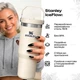 Термочашка Stanley The IceFlow Flip Straw Tumbler 30 oz (0.88 л) Бежевая - изображение 3