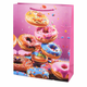 Пакет подарунковий паперовий з ручками "Donuts" R34779-S 18х23х10 см Рожевий - зображення 1