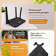 WiFi 4G/5G роутер SIM-карта 4 антенны, до 300 Мбит/с, Wi-Fi маршрутизатор для дома и дачи, Черный - изображение 3
