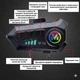 Бездротова мотогарнітура Y10 для шолома з м'яким мікрофоном та Bluetooth 5.3 + аксесуари, чорна - зображення 4